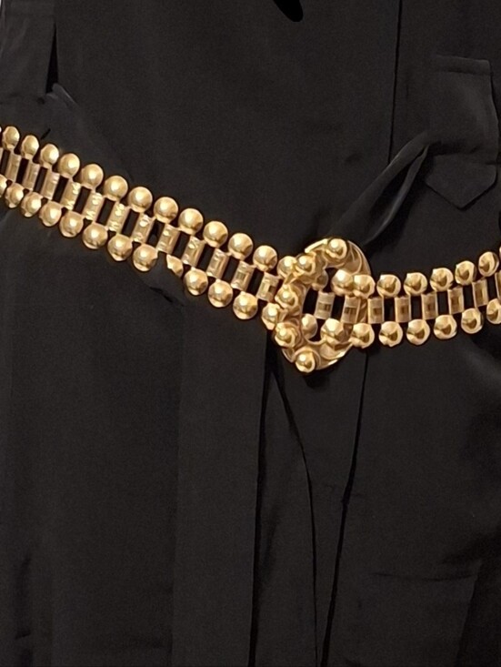 None Accessories - Gold-Tone Statement Link Belt for Women
